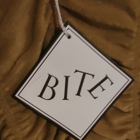 Bite Studios Mettalic Marea Ruched Cotton Blend Terry Midi Dress Size Xs - Picture 2 of 8